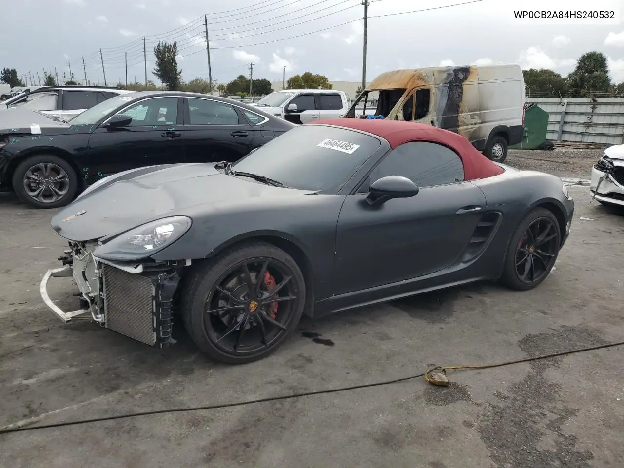 2017 Porsche Boxster S VIN: WP0CB2A84HS240532 Lot: 46464495