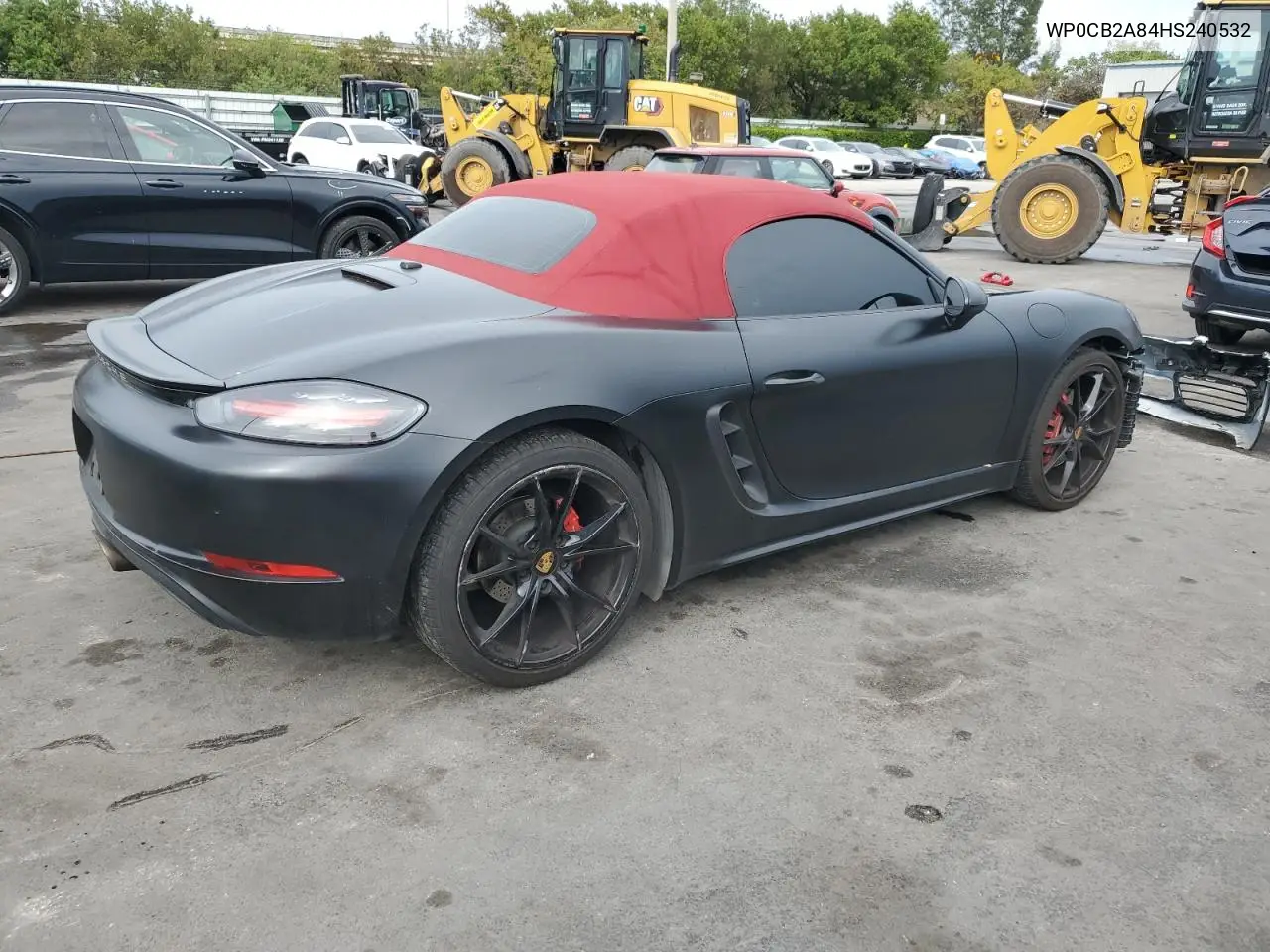 2017 Porsche Boxster S VIN: WP0CB2A84HS240532 Lot: 46464495