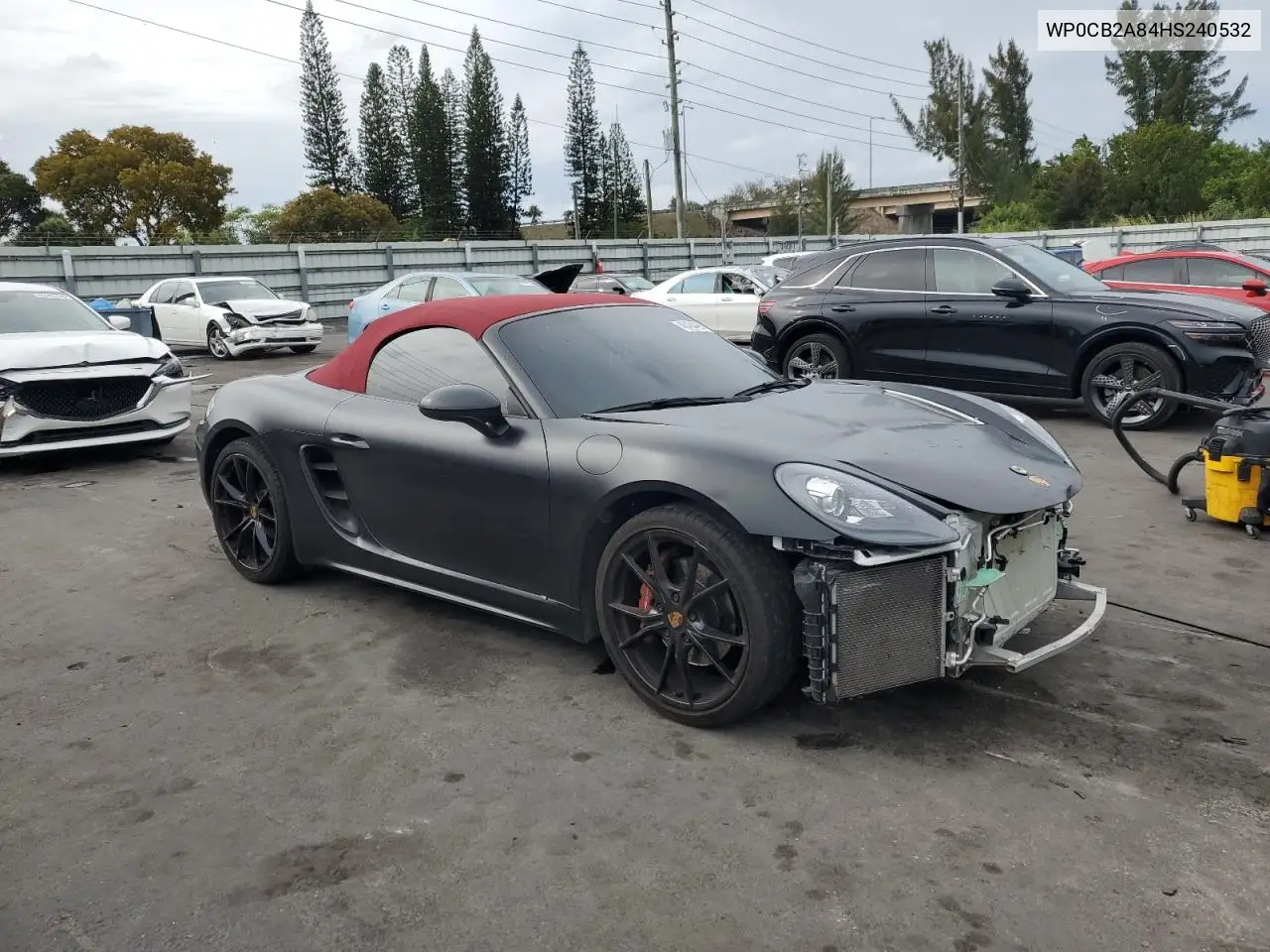 2017 Porsche Boxster S VIN: WP0CB2A84HS240532 Lot: 46464495