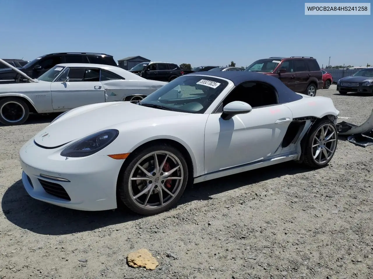 2017 Porsche Boxster S VIN: WP0CB2A84HS241258 Lot: 55527825