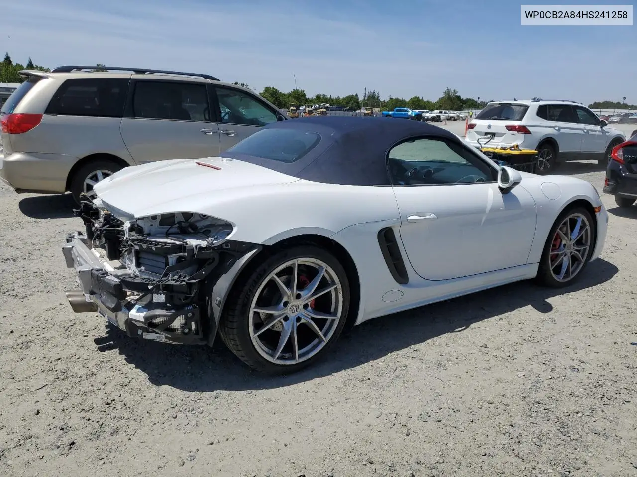 2017 Porsche Boxster S VIN: WP0CB2A84HS241258 Lot: 55527825