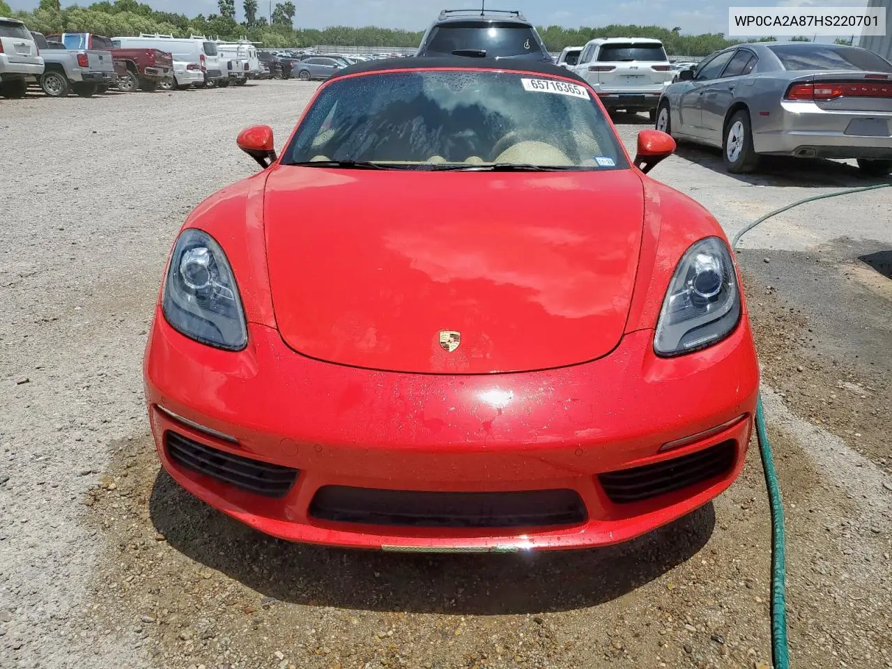 2017 Porsche Boxster VIN: WP0CA2A87HS220701 Lot: 65716365
