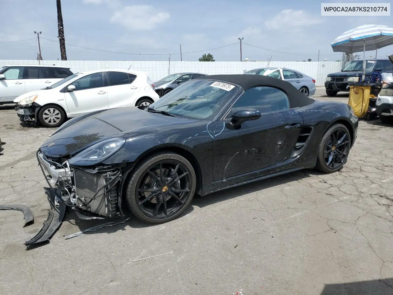 2019 Porsche Boxster Base VIN: WP0CA2A87KS210774 Lot: 53678975