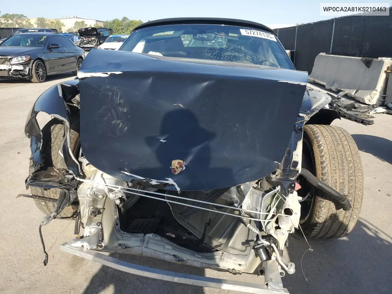 2019 Porsche Boxster Base VIN: WP0CA2A81KS210463 Lot: 57274135