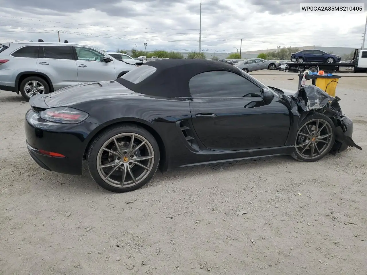 2021 Porsche Boxster Base VIN: WP0CA2A85MS210405 Lot: 55109175