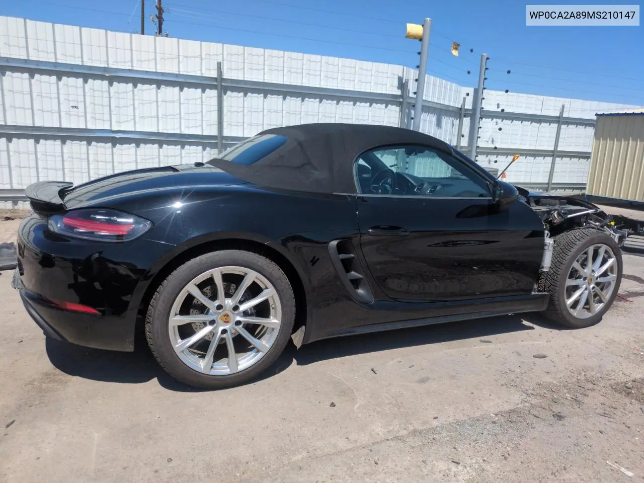2021 Porsche Boxster Base VIN: WP0CA2A89MS210147 Lot: 56422555