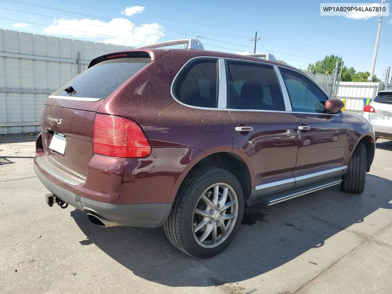 2004 Porsche Cayenne S VIN: WP1AB29P94LA67810 Lot: 57888115