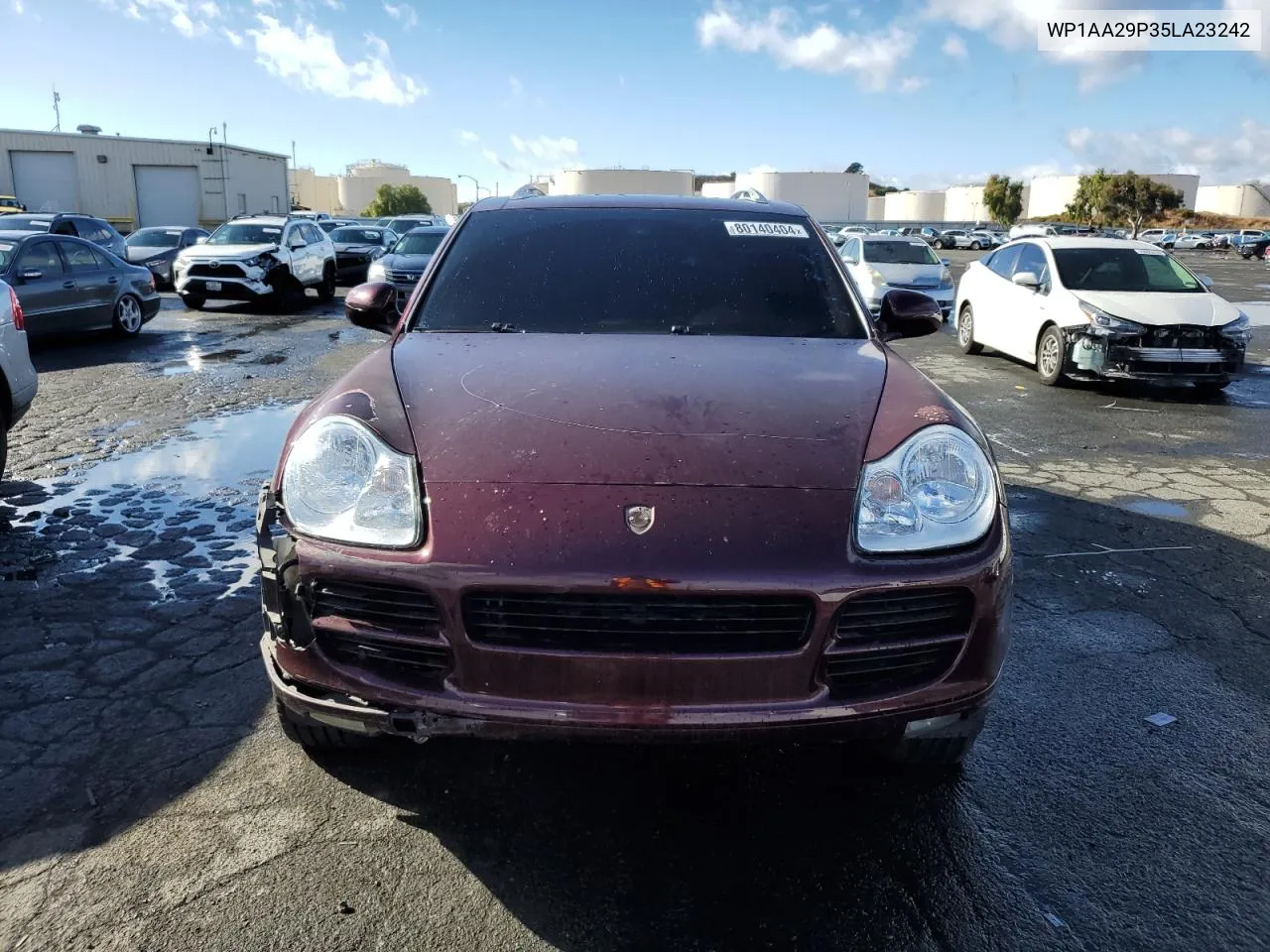 2005 Porsche Cayenne VIN: WP1AA29P35LA23242 Lot: 80140404