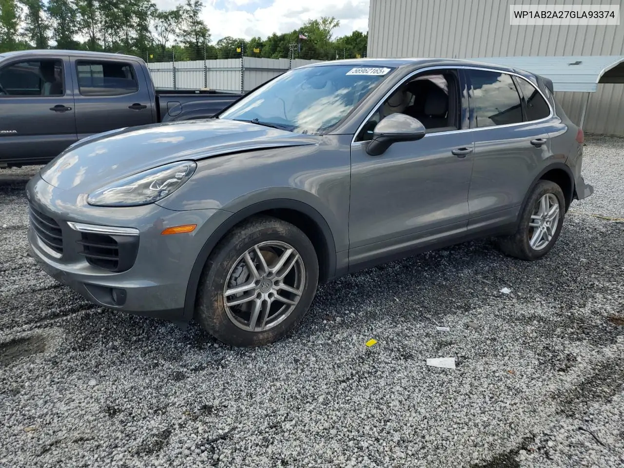 2016 Porsche Cayenne S VIN: WP1AB2A27GLA93374 Lot: 56962165