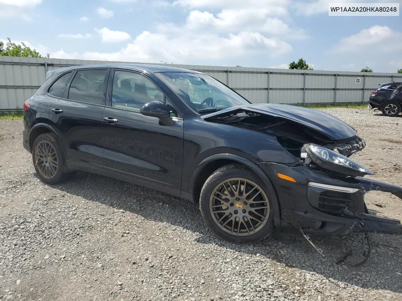 2017 Porsche Cayenne VIN: WP1AA2A20HKA80248 Lot: 56482555