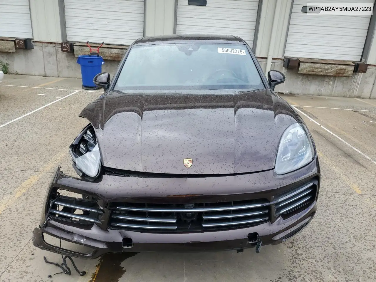 2021 Porsche Cayenne S VIN: WP1AB2AY5MDA27223 Lot: 56002375