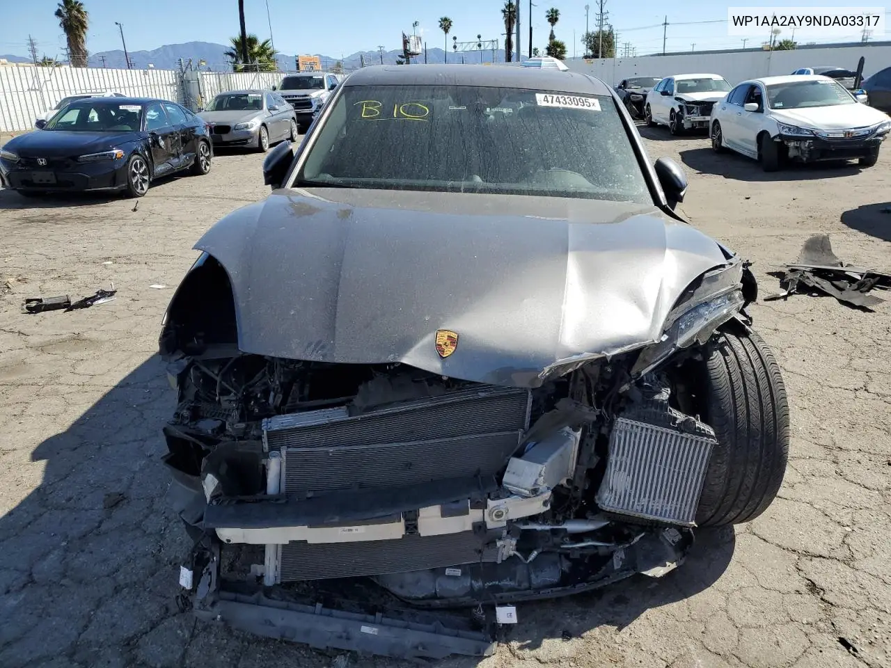 2022 Porsche Cayenne VIN: WP1AA2AY9NDA03317 Lot: 47433095