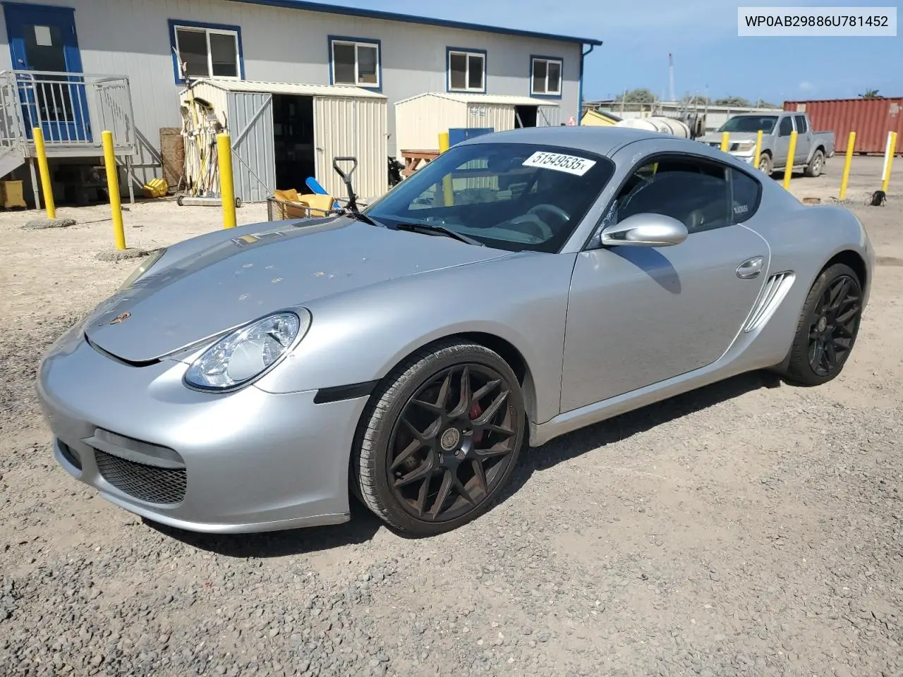 2006 Porsche Cayman S VIN: WP0AB29886U781452 Lot: 51549535