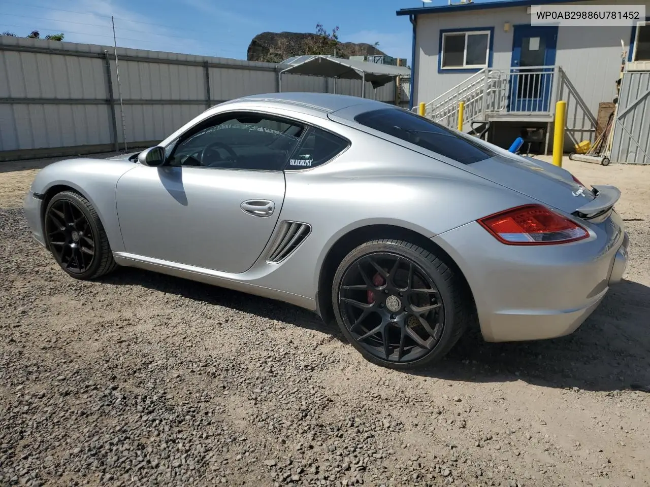2006 Porsche Cayman S VIN: WP0AB29886U781452 Lot: 51549535