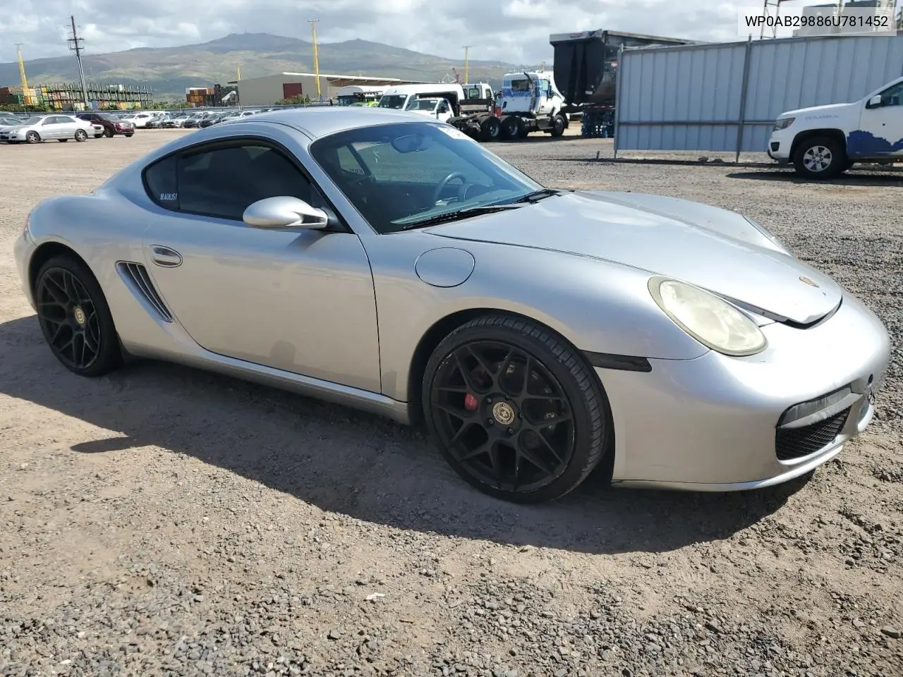 2006 Porsche Cayman S VIN: WP0AB29886U781452 Lot: 51549535