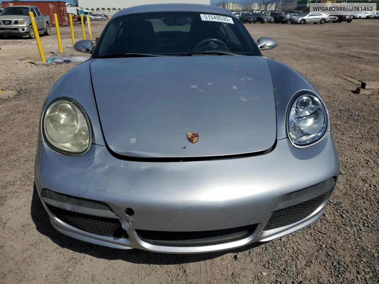 2006 Porsche Cayman S VIN: WP0AB29886U781452 Lot: 51549535