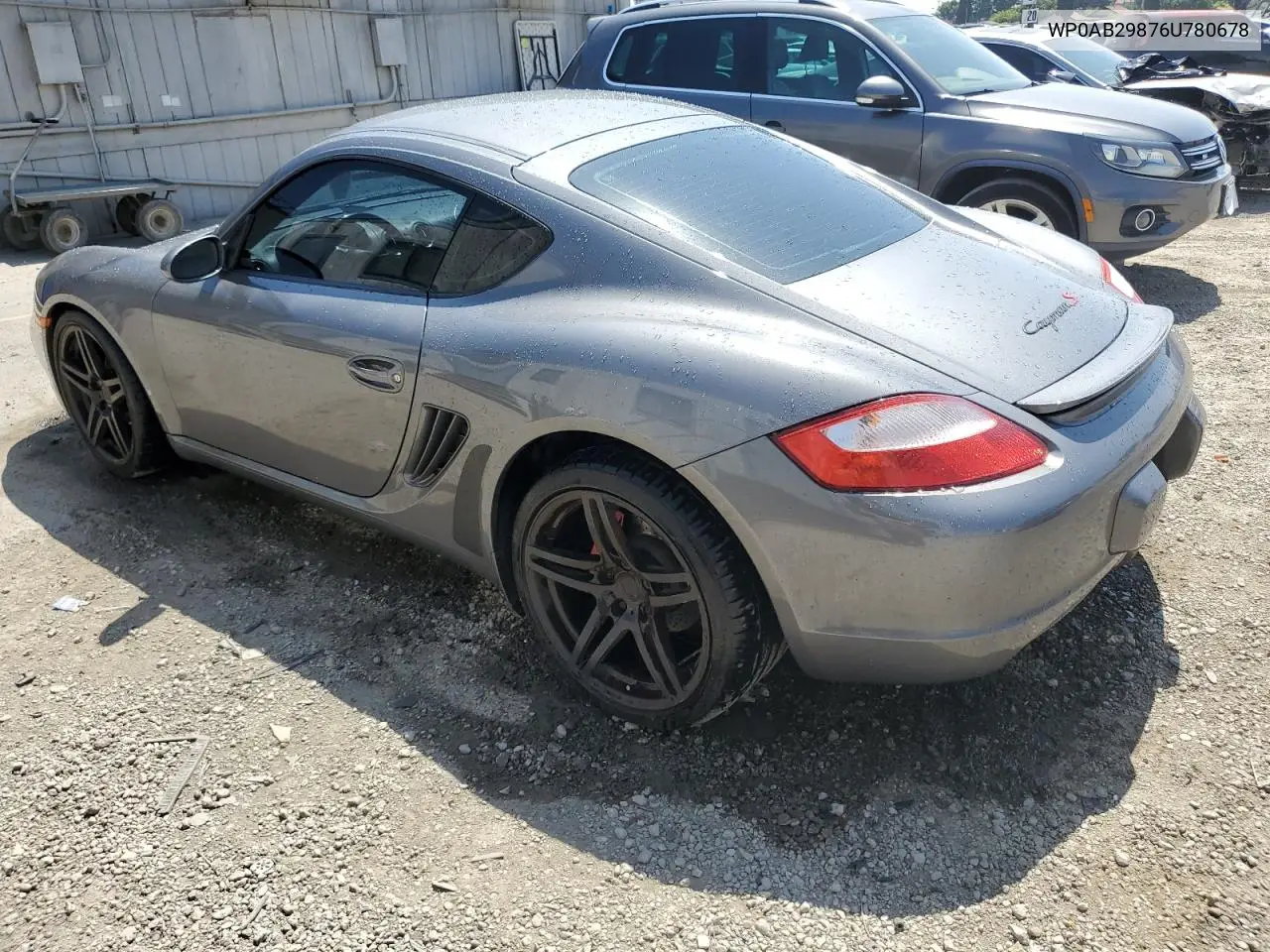 2006 Porsche Cayman S VIN: WP0AB29876U780678 Lot: 60668895