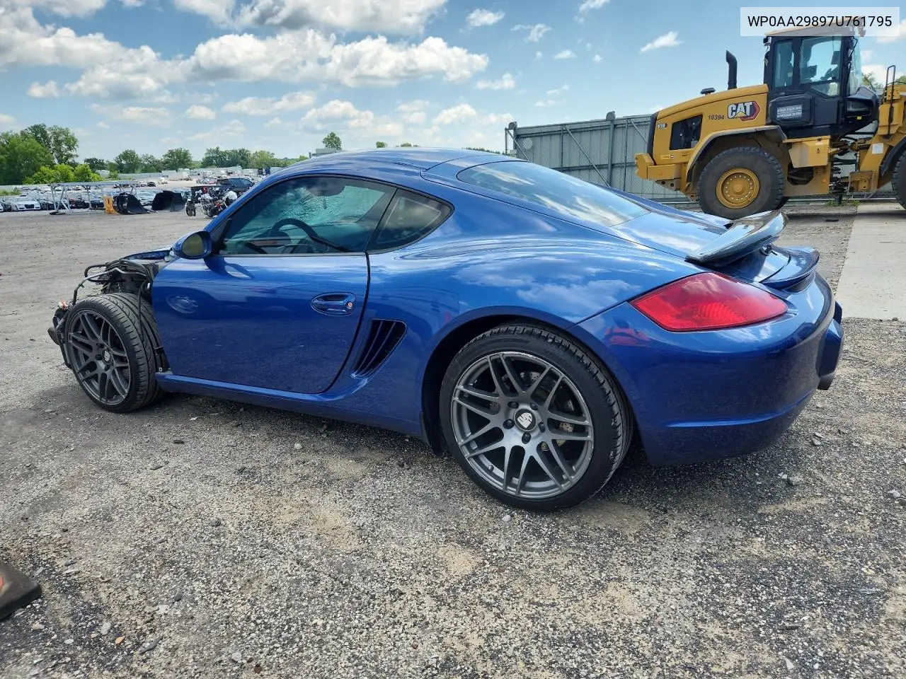 2007 Porsche Cayman VIN: WP0AA29897U761795 Lot: 62954425