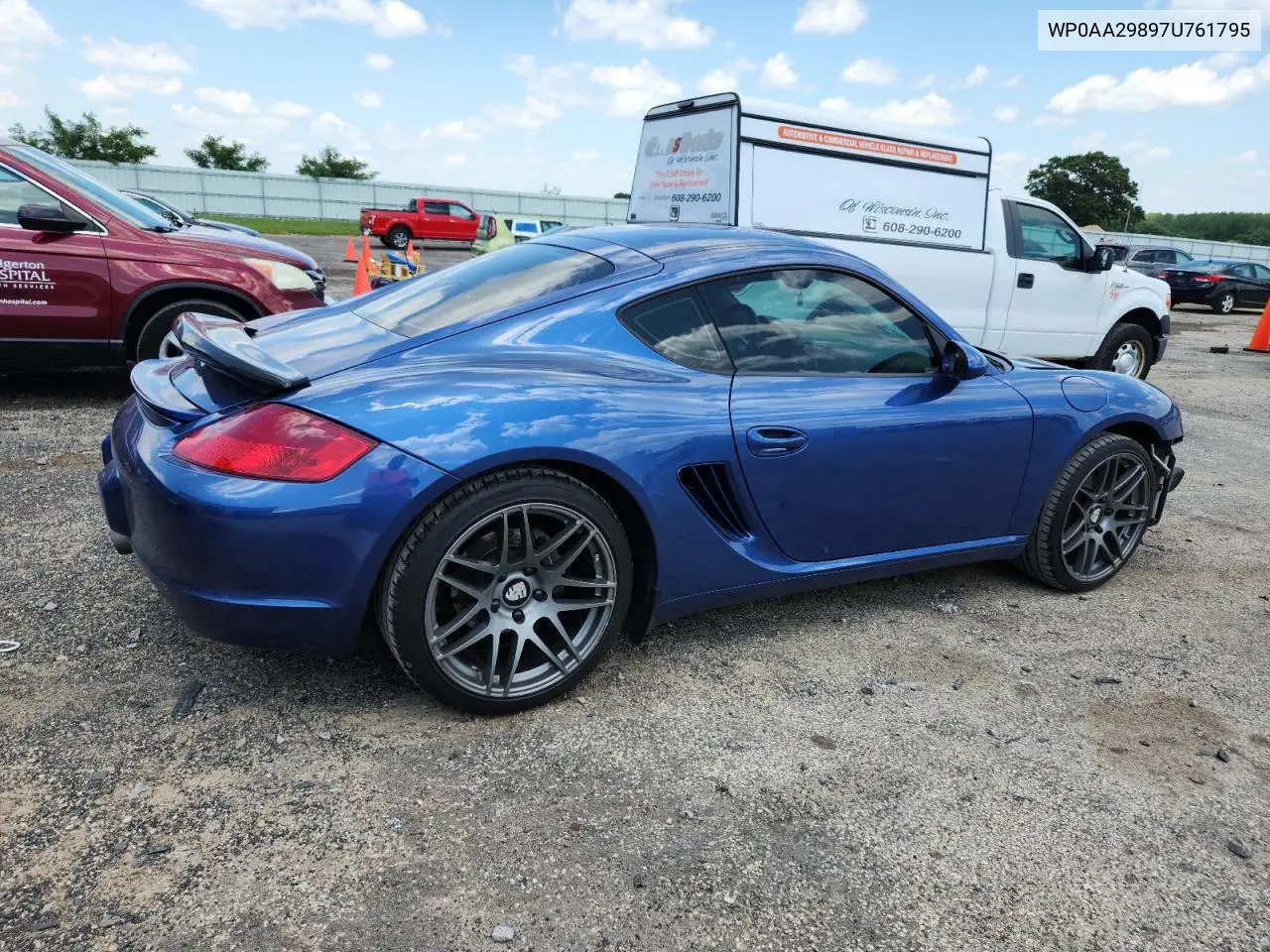 2007 Porsche Cayman VIN: WP0AA29897U761795 Lot: 62954425