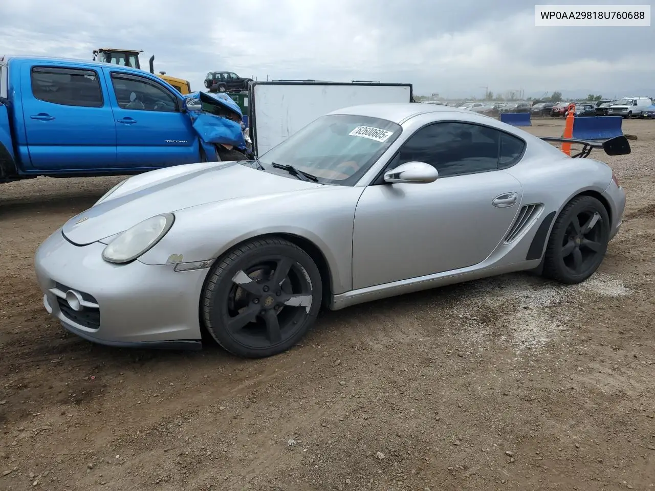 2008 Porsche Cayman VIN: WP0AA29818U760688 Lot: 62600605
