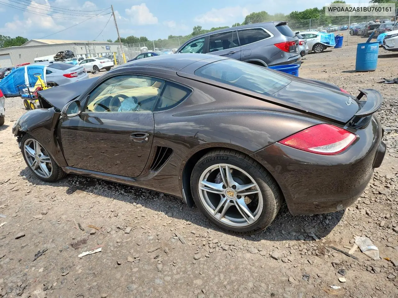 2011 Porsche Cayman VIN: WP0AA2A81BU760161 Lot: 62309715