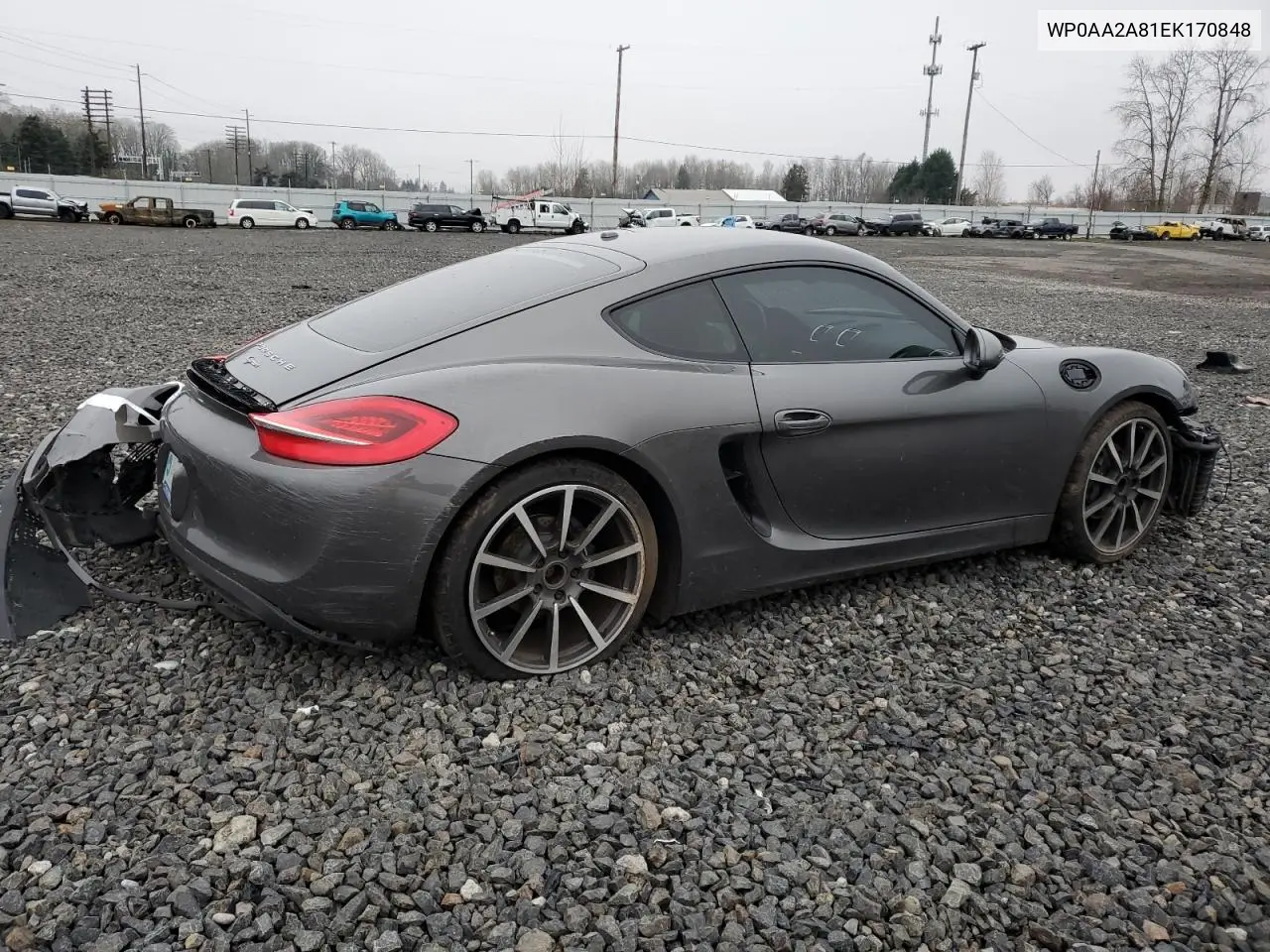 2014 Porsche Cayman VIN: WP0AA2A81EK170848 Lot: 54178125