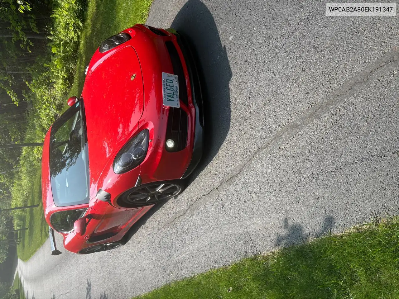 2014 Porsche Cayman S VIN: WP0AB2A80EK191347 Lot: 60422905