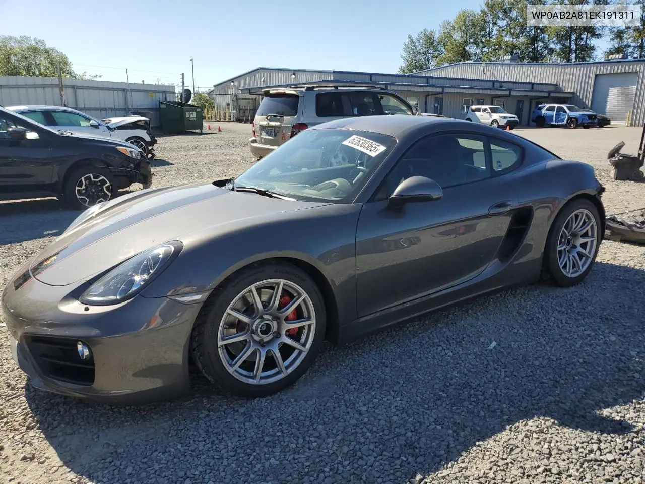 2014 Porsche Cayman S VIN: WP0AB2A81EK191311 Lot: 62830365