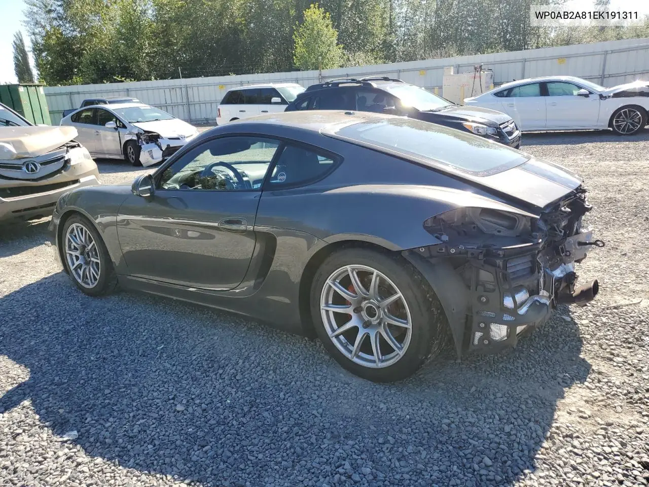 2014 Porsche Cayman S VIN: WP0AB2A81EK191311 Lot: 62830365
