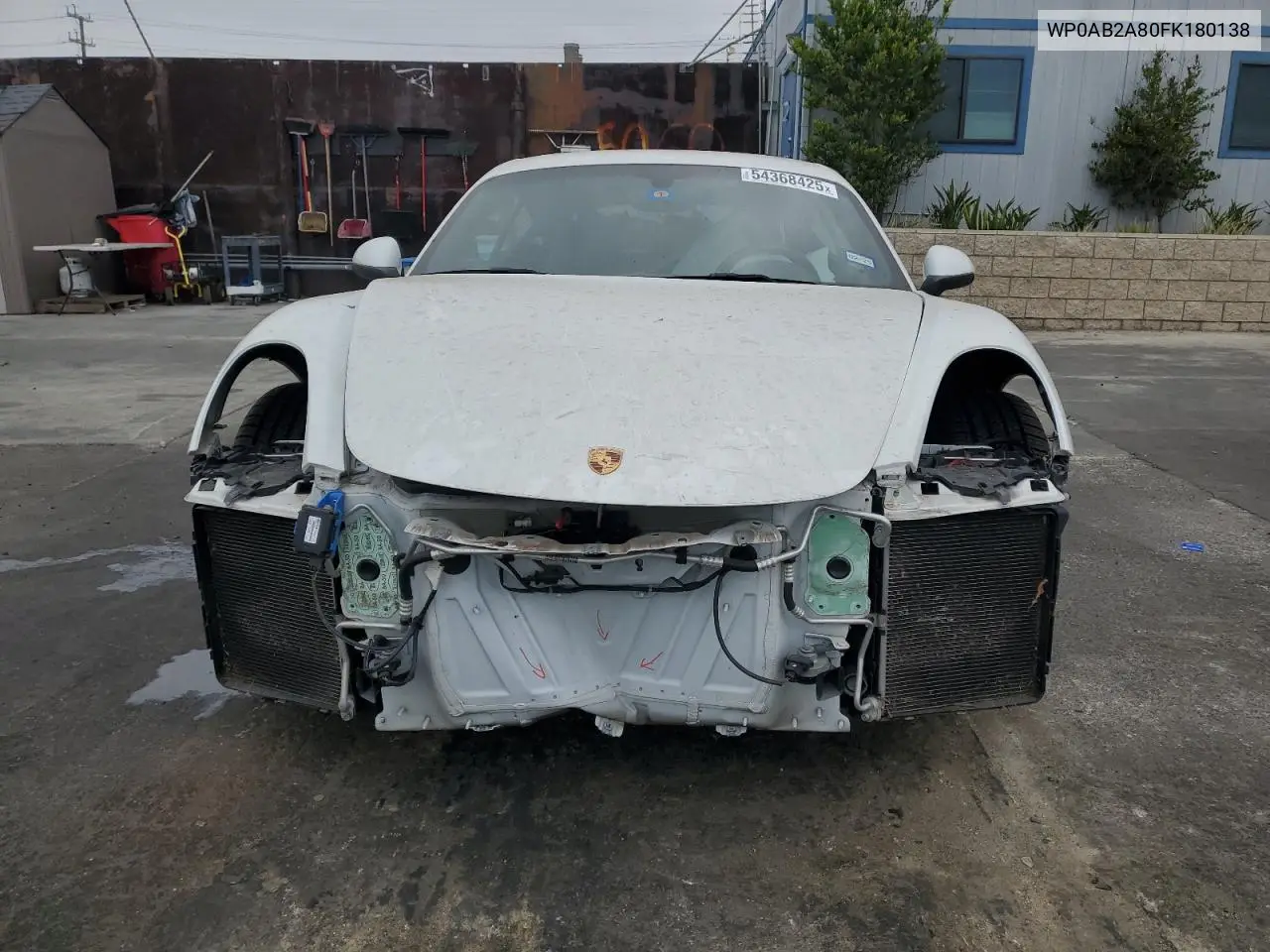 2015 Porsche Cayman S VIN: WP0AB2A80FK180138 Lot: 54368425