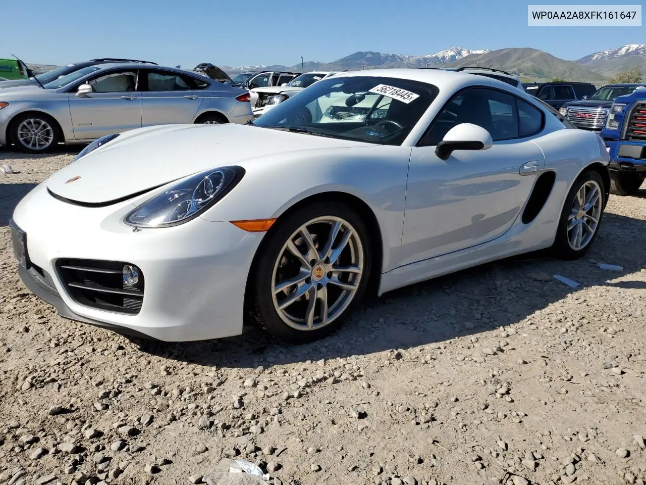 2015 Porsche Cayman VIN: WP0AA2A8XFK161647 Lot: 56218445