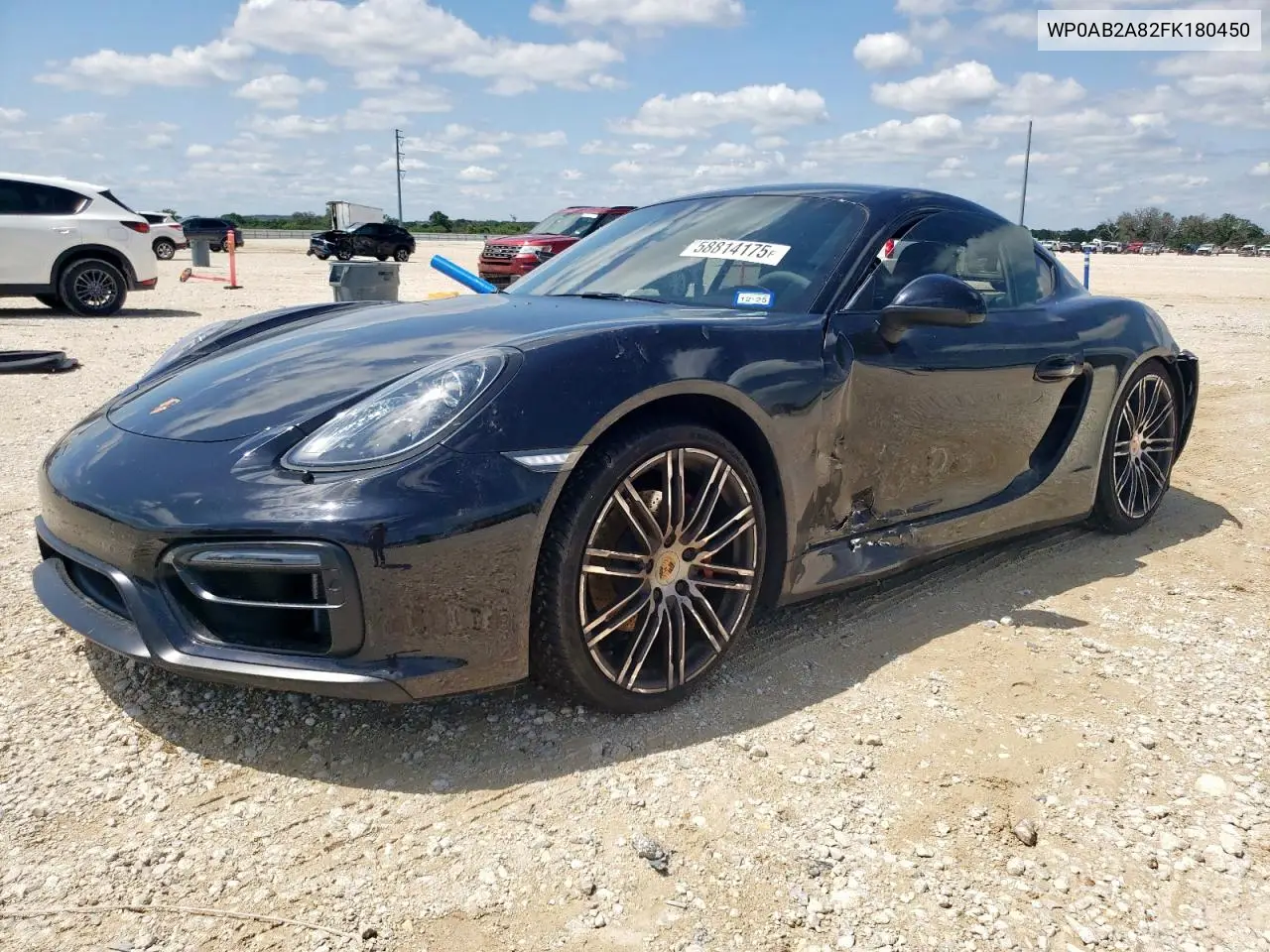 2015 Porsche Cayman S VIN: WP0AB2A82FK180450 Lot: 58814175