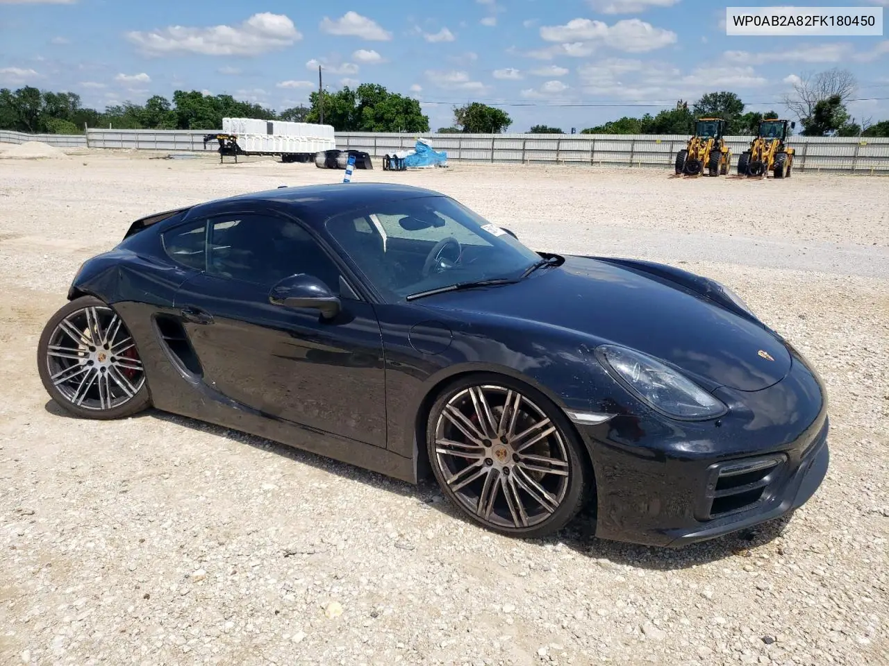 2015 Porsche Cayman S VIN: WP0AB2A82FK180450 Lot: 58814175