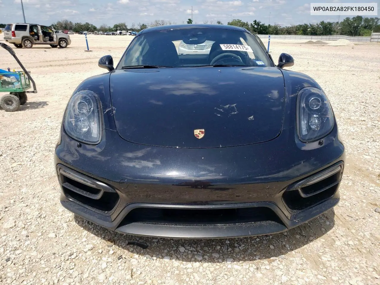 2015 Porsche Cayman S VIN: WP0AB2A82FK180450 Lot: 58814175