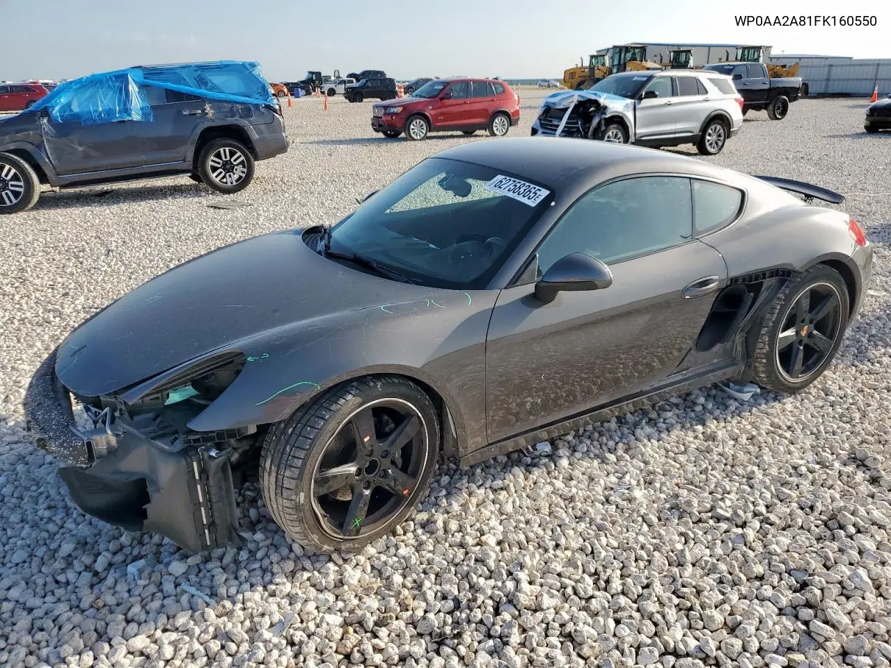 2015 Porsche Cayman VIN: WP0AA2A81FK160550 Lot: 62758365