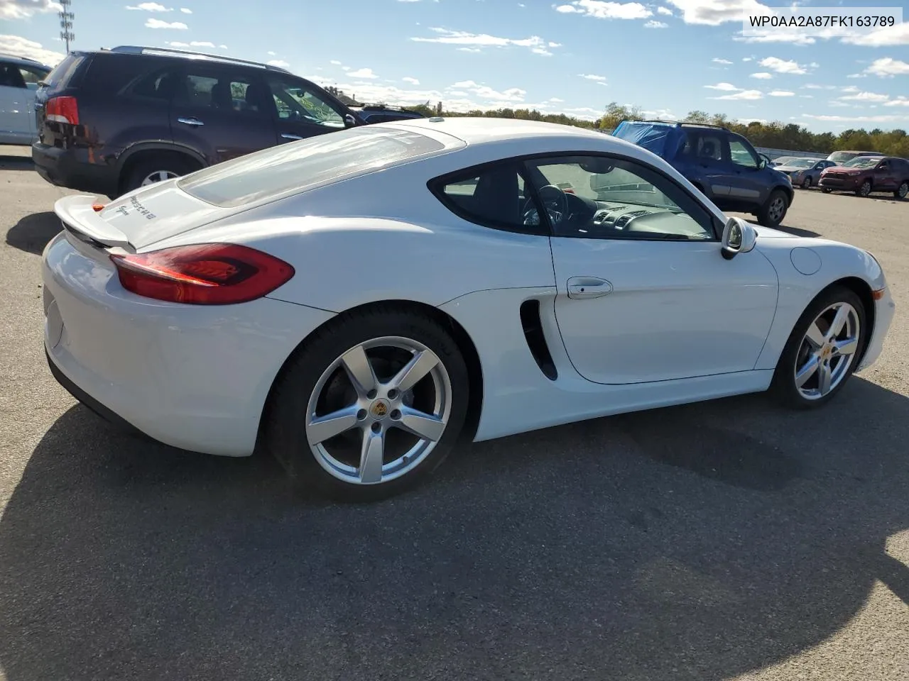 2015 Porsche Cayman VIN: WP0AA2A87FK163789 Lot: 76702174