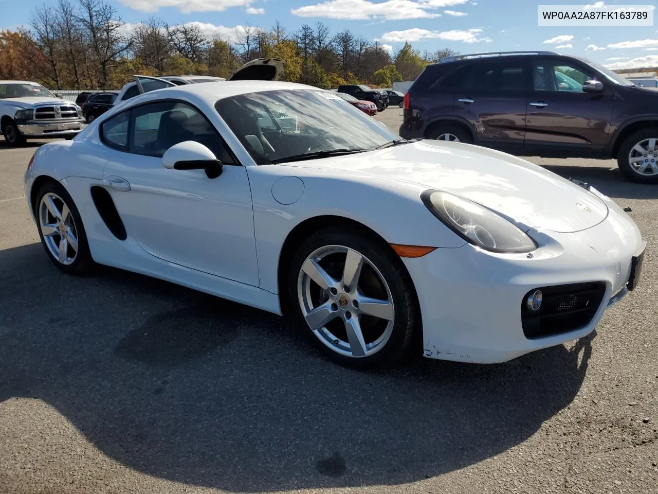 2015 Porsche Cayman VIN: WP0AA2A87FK163789 Lot: 76702174