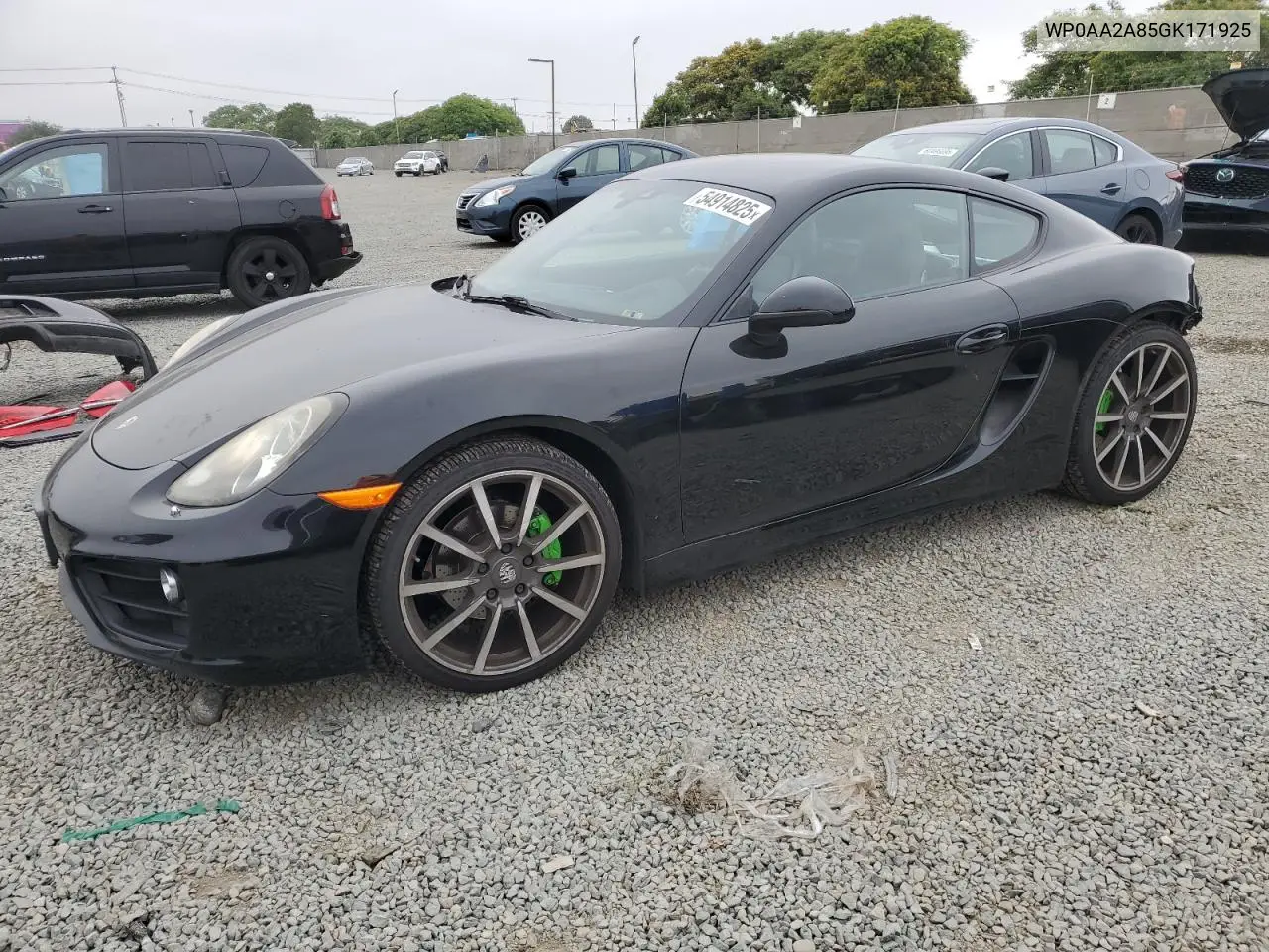 2016 Porsche Cayman VIN: WP0AA2A85GK171925 Lot: 54914825