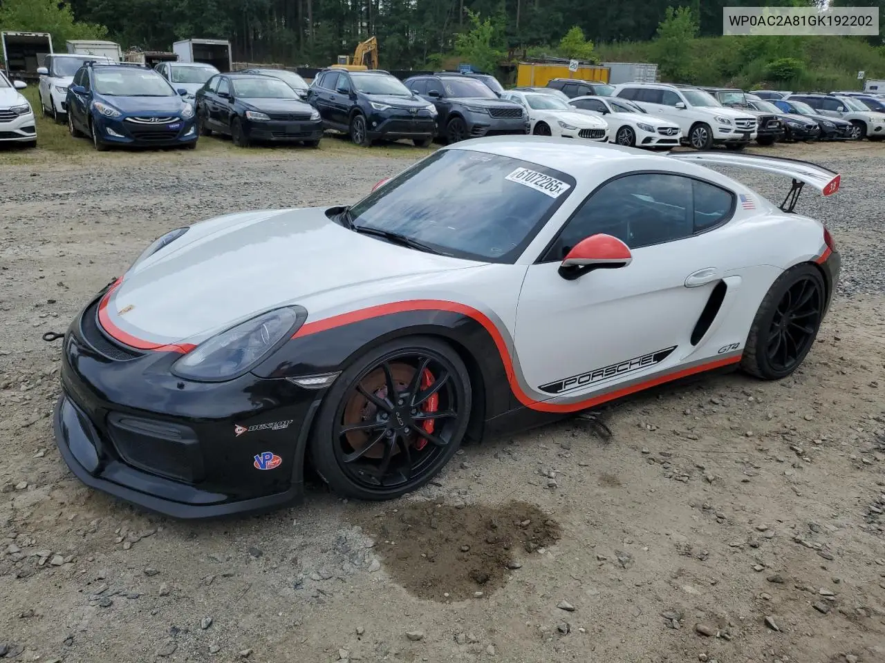 2016 Porsche Cayman Gt4 VIN: WP0AC2A81GK192202 Lot: 61072265
