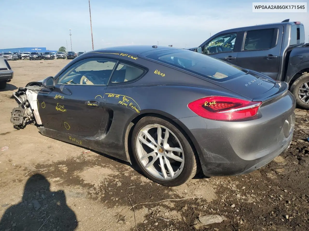 2016 Porsche Cayman VIN: WP0AA2A86GK171545 Lot: 62690385
