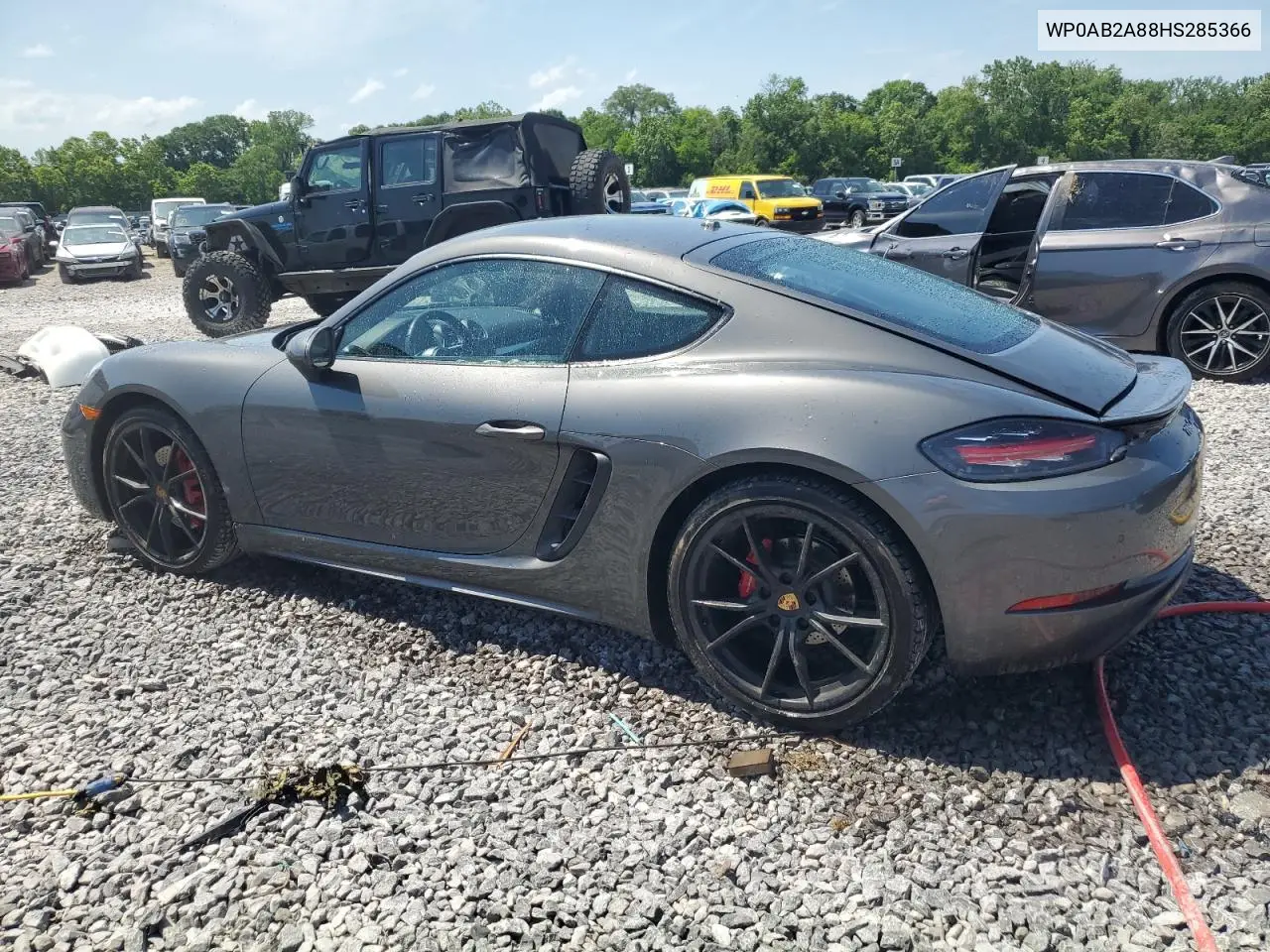 2017 Porsche Cayman S VIN: WP0AB2A88HS285366 Lot: 56839615