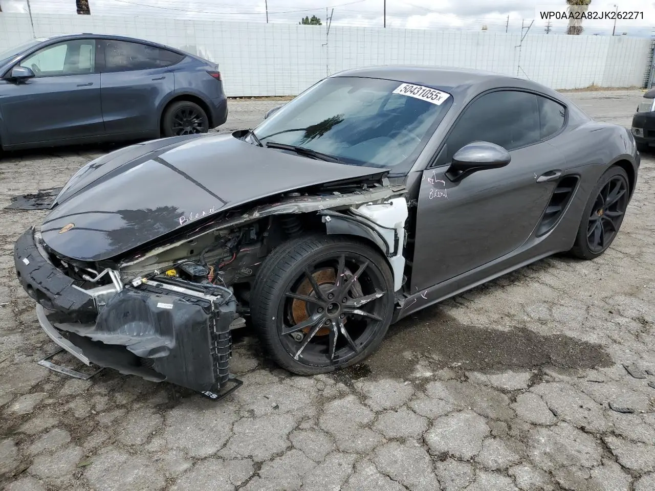 2018 Porsche Cayman VIN: WP0AA2A82JK262271 Lot: 50431055