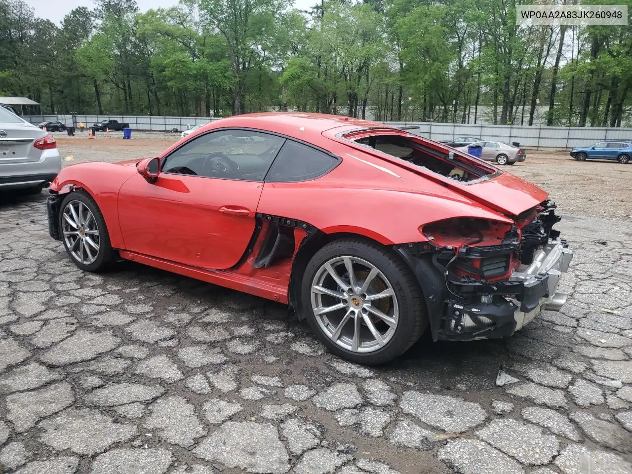 2018 Porsche Cayman VIN: WP0AA2A83JK260948 Lot: 50504055