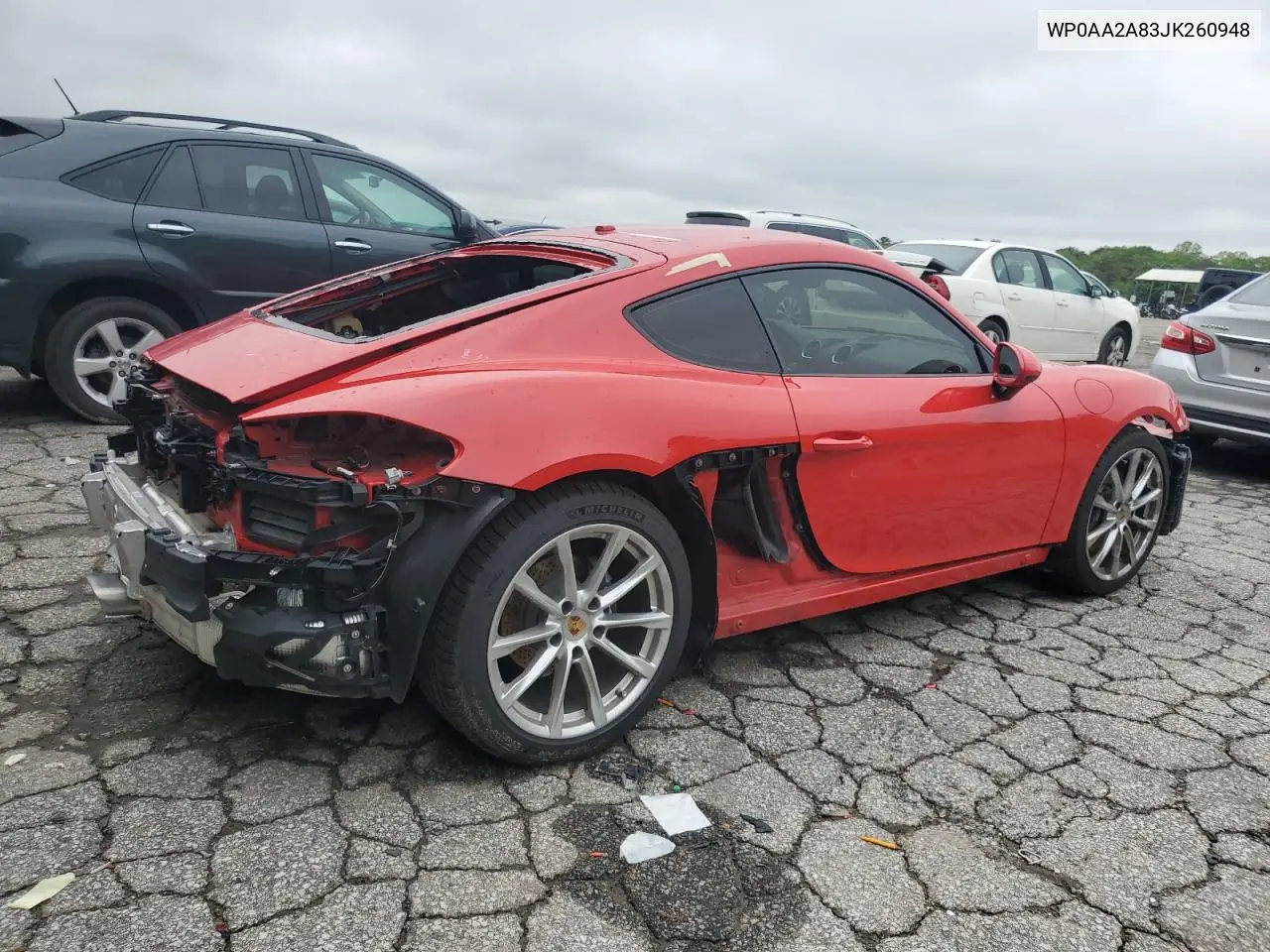 2018 Porsche Cayman VIN: WP0AA2A83JK260948 Lot: 50504055