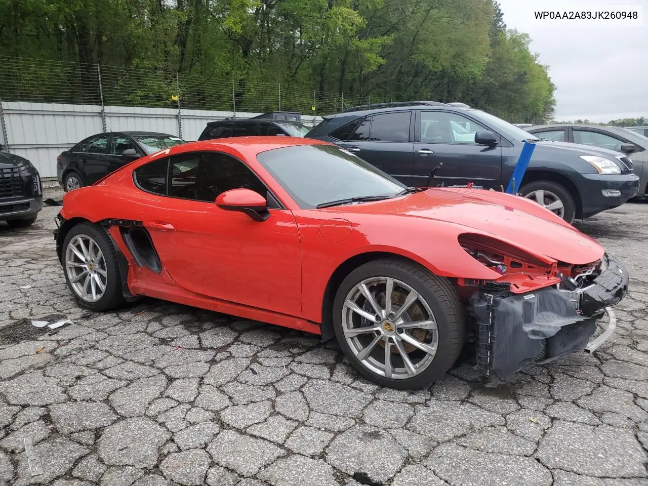 2018 Porsche Cayman VIN: WP0AA2A83JK260948 Lot: 50504055