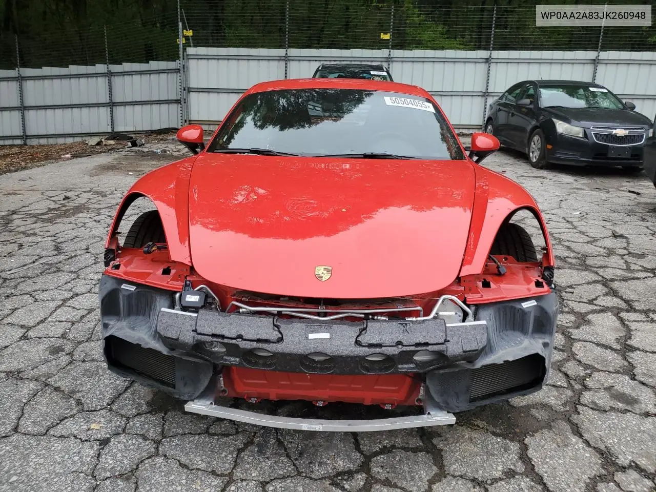 2018 Porsche Cayman VIN: WP0AA2A83JK260948 Lot: 50504055