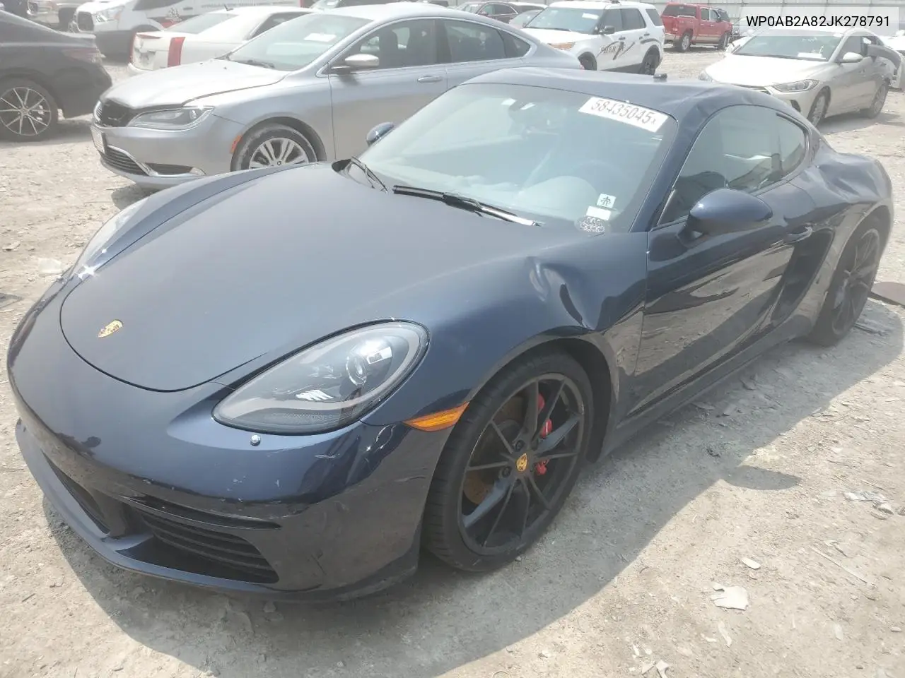 2018 Porsche Cayman S VIN: WP0AB2A82JK278791 Lot: 58435045