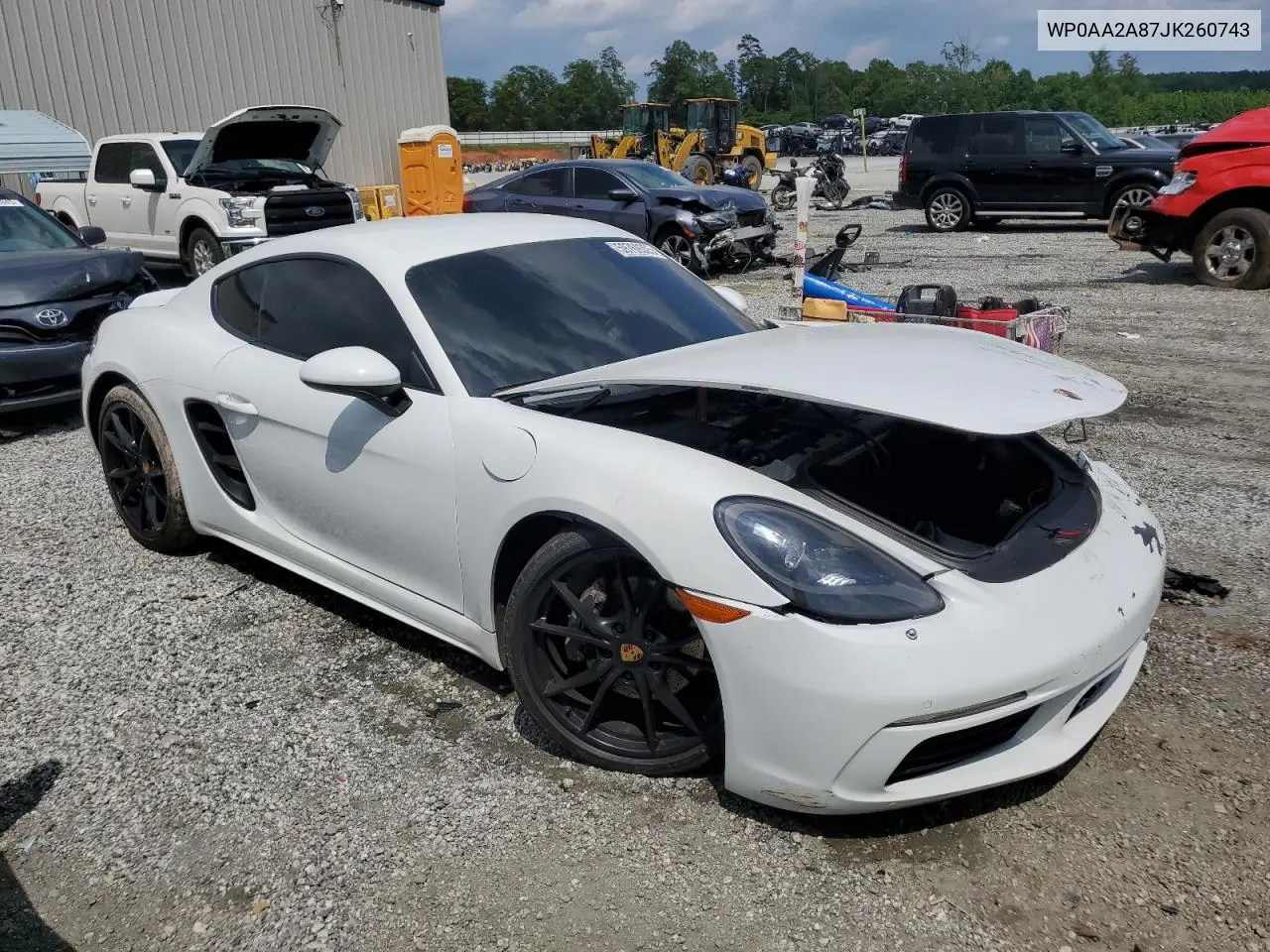 2018 Porsche Cayman VIN: WP0AA2A87JK260743 Lot: 59769305