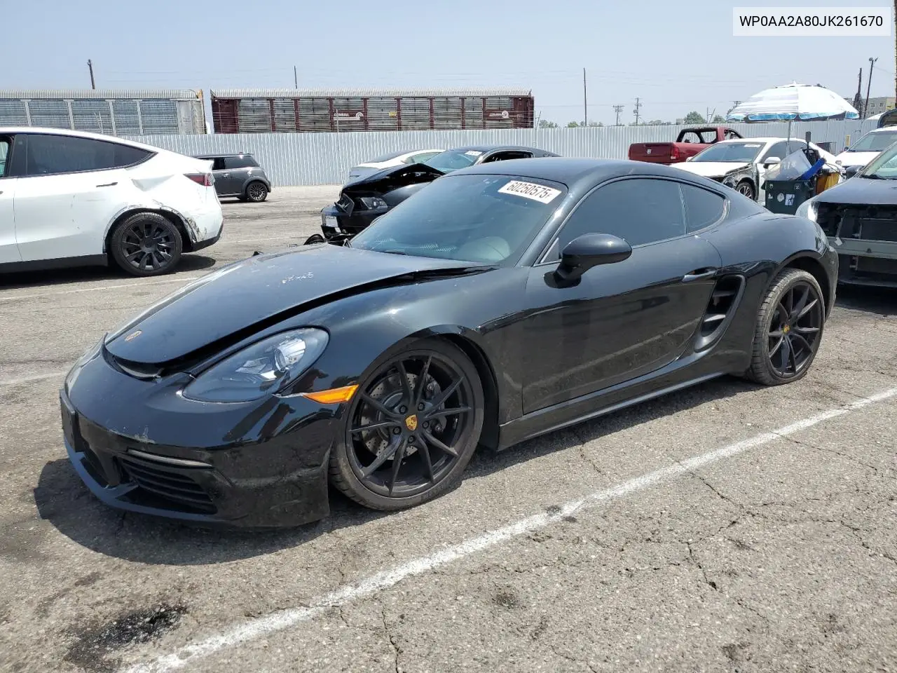 2018 Porsche Cayman VIN: WP0AA2A80JK261670 Lot: 60250575