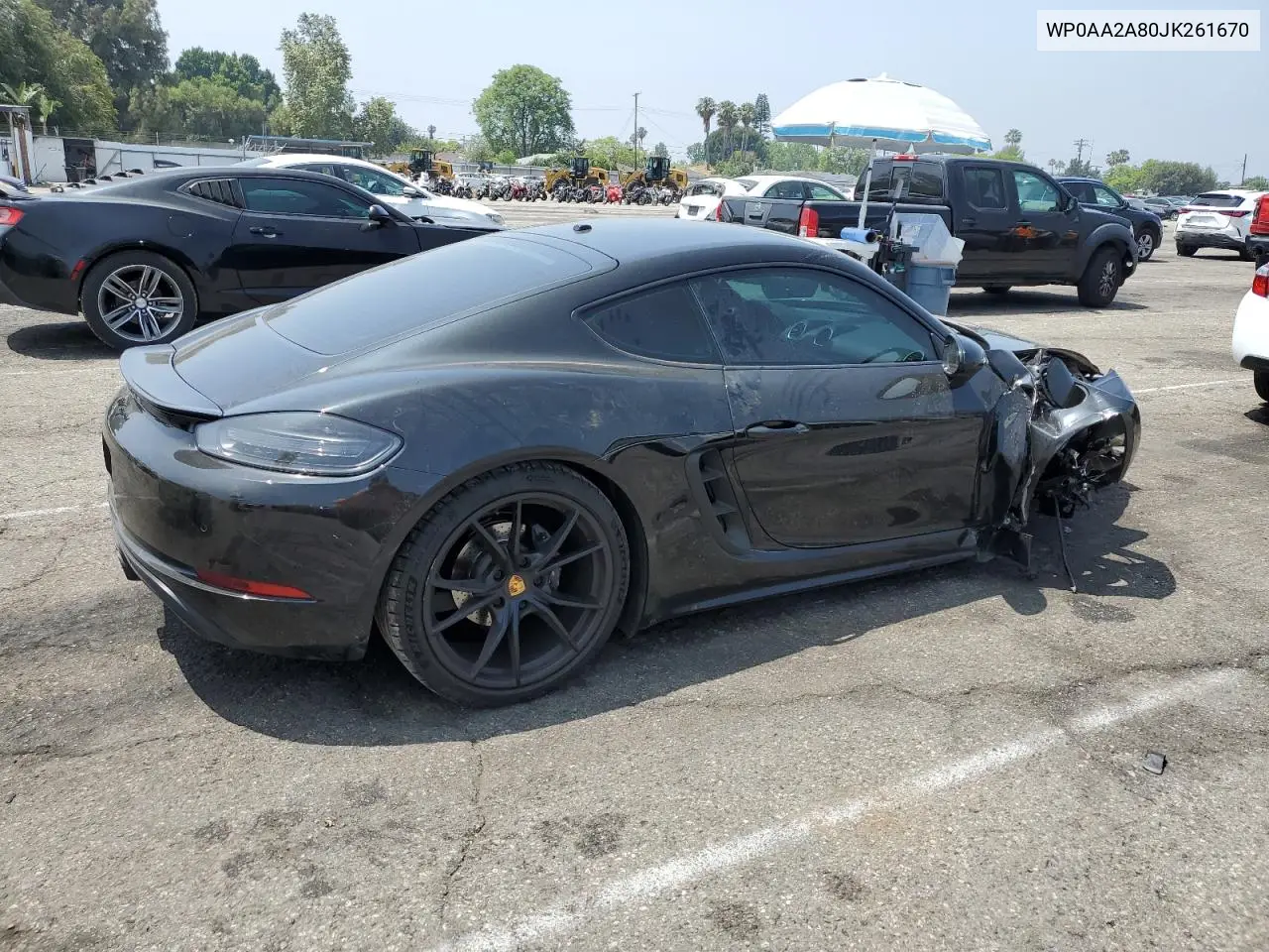 2018 Porsche Cayman VIN: WP0AA2A80JK261670 Lot: 60250575